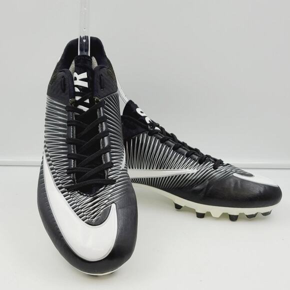 Nike Soccer Cleats Mens Size 13 Vapor Speed 2  White Black Football EUC - Picture 1 of 9